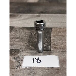 Snap-on 3/8 Drive 3/8 Deep Socket 6-Point Vintage Chrome Tool PAT NO 3273430